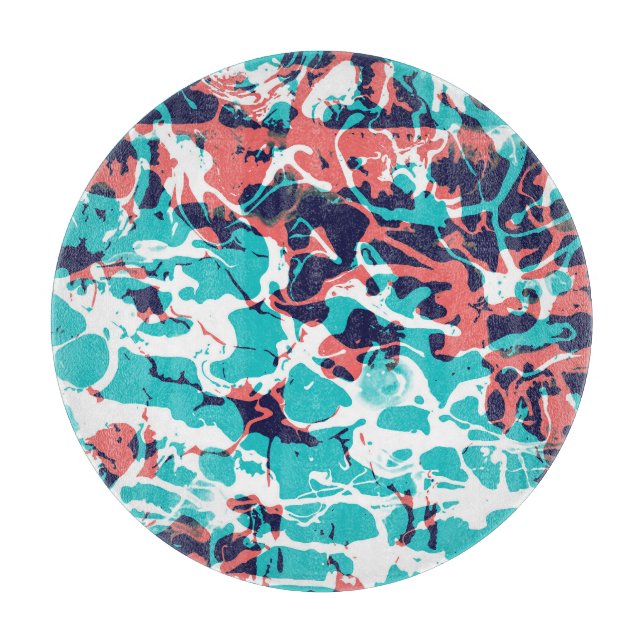 Planche À Découper Arrière - plan d'art en papier marbré Abstrait (Devant)