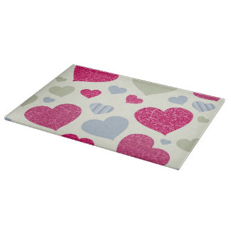 Planche À Découper Arrière - plan de coeurs