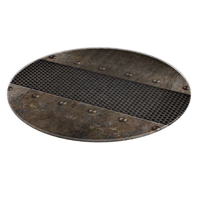 Planche À Découper Arrière - plan grunge en métal (Coin)