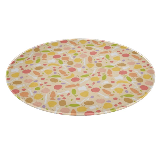 Planche À Découper arrière - plan motif de cuisine végétarien (Coin)