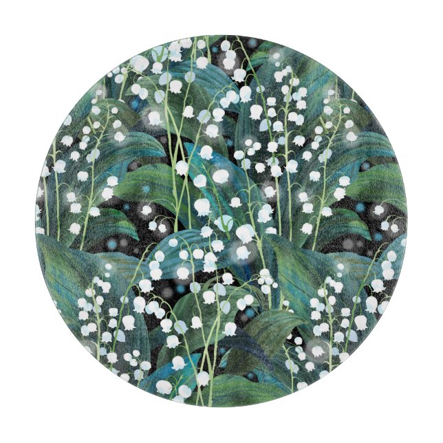 Planche À Découper Arrière - plan Motif sans couture Lily Valley (Devant)