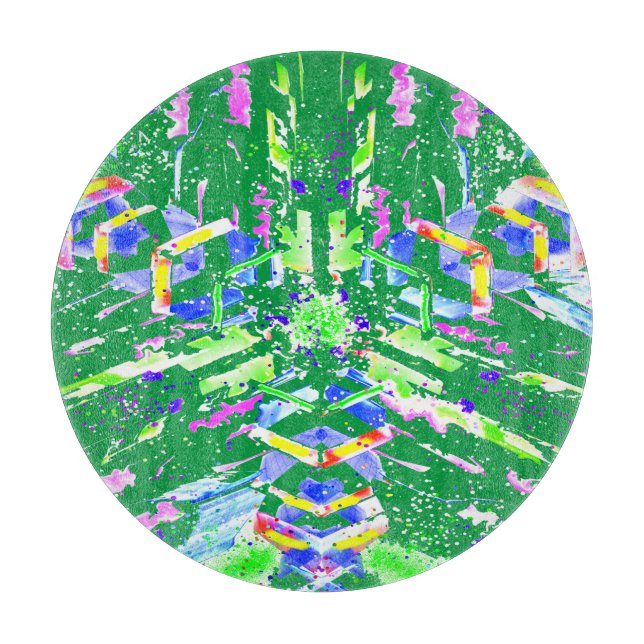 Planche À Découper Art abstrait numérique que nous appelons chaos (Devant)