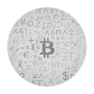 Planche À Découper Art de rue Bitcoin (Peinture blanche n° 8)