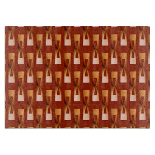 Planche À Découper Art Déco Géométrique métallique - Cuivre et rouill