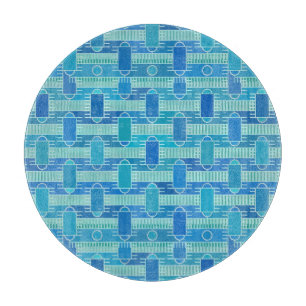 Planche À Découper Art Déco industriel chic - bleu doux