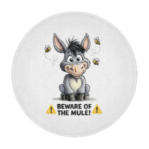 Planche À Découper Attention à la mule Drôle de conception d'avertiss