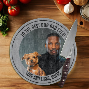 Planche À Découper Au meilleur papa de chien jamais personnalisé phot