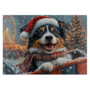 Planche À Découper Australie Berger Dog Roller Dessous de verre Noël