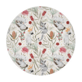 Planche À Découper Australien Koala Cockatoos Proteas Motif de la nat