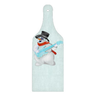 Planche à découper avec bonhomme de neige guitaris