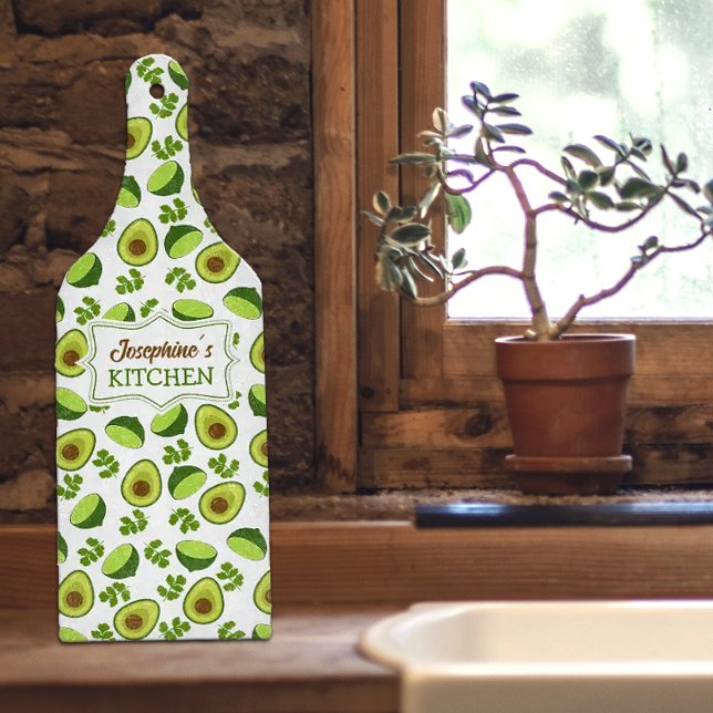 Planche À Découper Avocado personnalisé, Verre de cuisine (Créateur téléchargé)