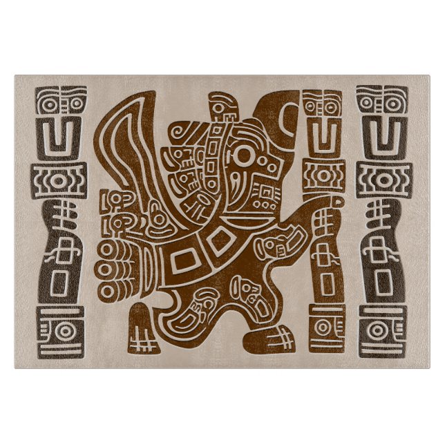 Planche À Découper Aztec Eagle Guerrier Tribal Art antique (Devant)
