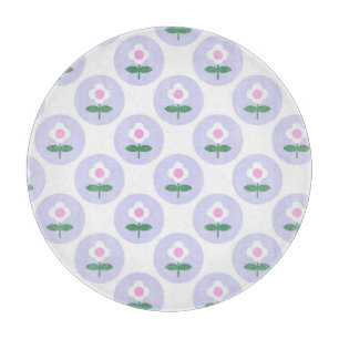 Planche À Découper Baby shower de fleurs mauve de marguerite en fleur