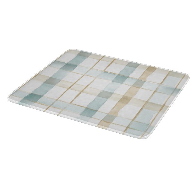 Planche À Découper Baigne de mariage à carreaux bleu crème blanc (Coin)