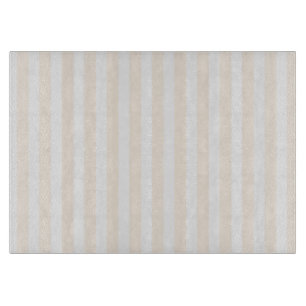 Planche À Découper Bande de bonbons beige et blanche