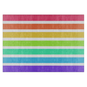 Planche À Découper Bandes arc-en-ciel lumineuses