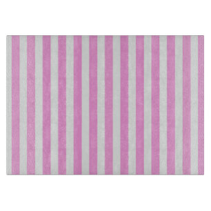 Planche À Découper Bandes de bonbons roses et blanches