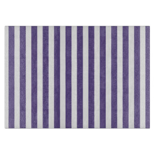 Planche À Découper Bandes de bonbons ultra violettes et blanches