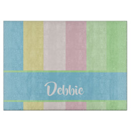 Planche À Découper Bandes de palette pastel coloré