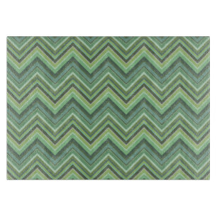 Planche À Découper Bandes de zigzag vert olive