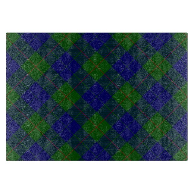 Planche À Découper Barclay tartan bleu vert plaid (Devant)