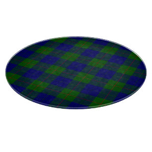 Planche À Découper Barclay tartan bleu vert plaid