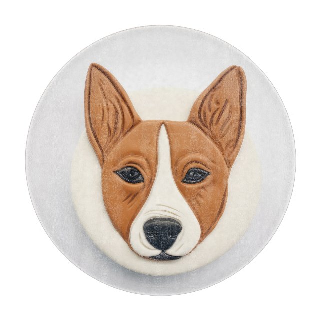 Planche À Découper Basenji Chien 3D Inspiré (Devant)