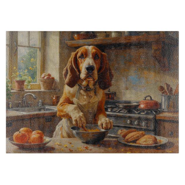 Planche À Découper Basset Hound cuisine dans la cuisine (Devant)