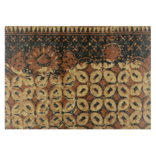 Planche À Découper Batik Earthy Coffee Bean Élégant Rustique robuste