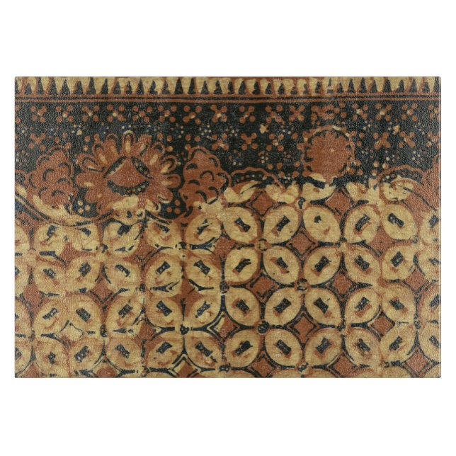 Planche À Découper Batik Earthy Coffee Bean Élégant Rustique robuste (Devant)