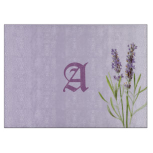 Planche À Découper Beau Monogramme Lavande