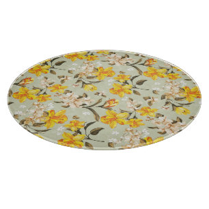 Planche À Découper Beau motif floral lumineux élégant