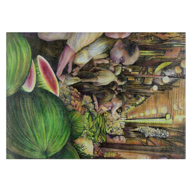 Planche À Découper Beaucoup d'hommes, beaucoup de melons, Budapest (Devant)