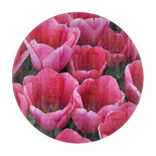 Planche À Découper Beauté des tulipes roses