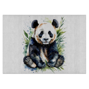 Planche À Découper Belle aquarelle Panda Bear