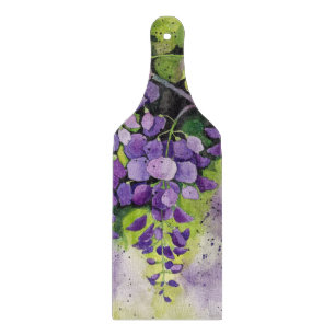 Planche À Découper Belles Fleurs De Wisteria En Aquarelle
