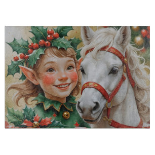 Planche À Découper Bells Holly et Horse Christmas Elf