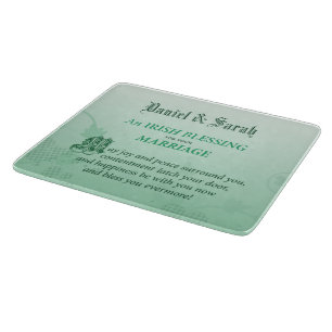 Planche À Découper Bénédiction de félicitations de mariage irlandais