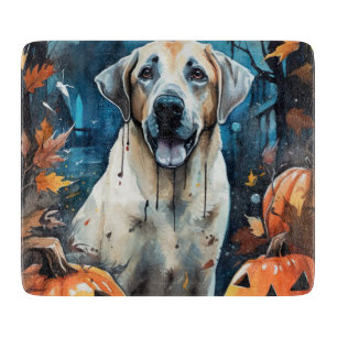 Planche À Découper Berger Anatolien D'Halloween Avec Peur Citrouille