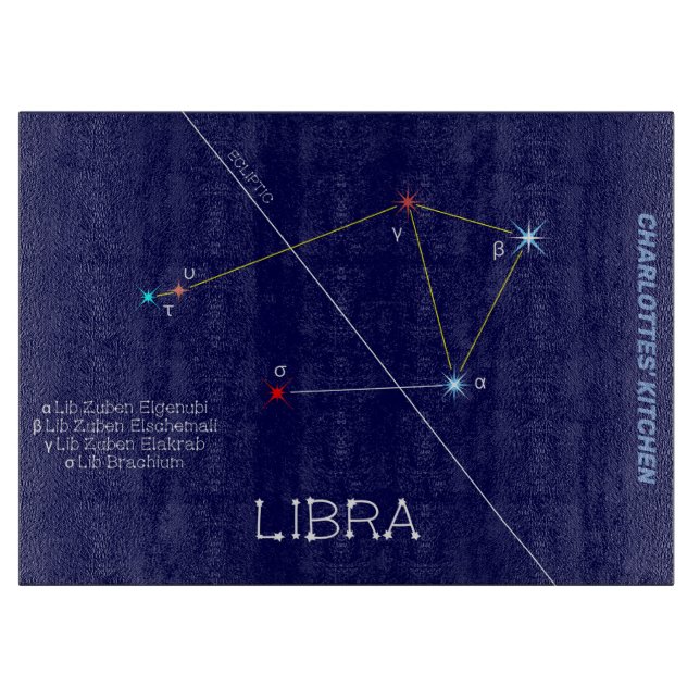 Planche À Découper Bibliothèque de constellation zodiaque (Devant)