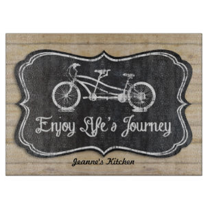 Planche À Découper Bicyclette de tableau pour deux panneaux en bois