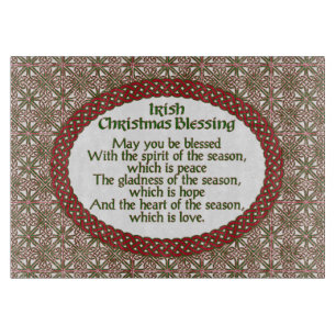 Planche À Découper Bienheureuse de Noël irlandais, Fête Celtique Roug