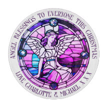 Bienheureux Noël Ange Vitrail violet