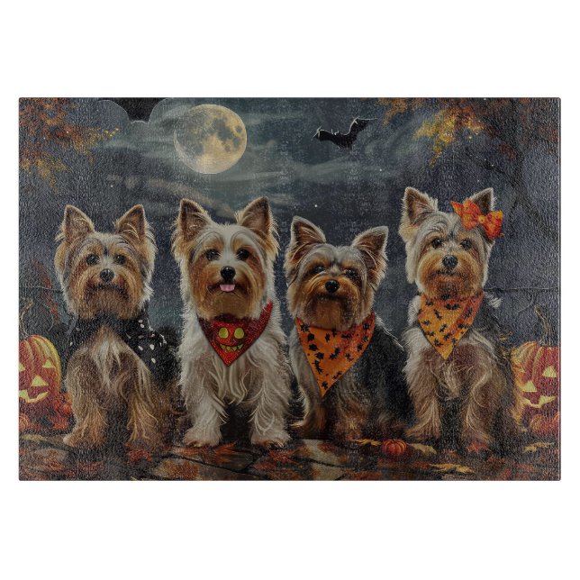 Planche À Découper Biewer Terrier Halloween Éffrayant (Devant)