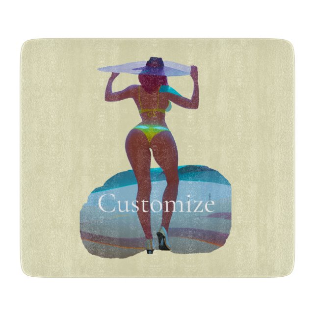 Planche À Découper Bikini Booty Beach Girl Thunder_Cove (Devant)