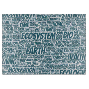 Planche À Découper Bio Nuage de Mots Texte Modèle Biodiversité