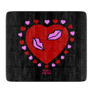 Planche À Découper Bisous Coeur Lovely Commission de coupe