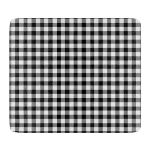 Planche À Découper Black and white checked gingham pattern