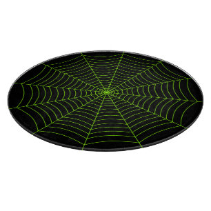 Planche À Découper Black neon vert toile d'araignée Halloween motif