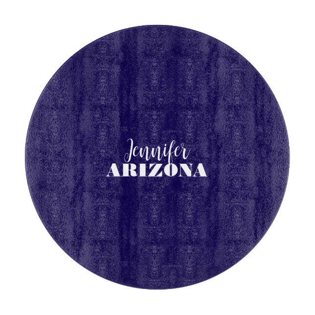 Planche À Découper Bleu foncé minimaliste moderne élégant professionn (Devant)